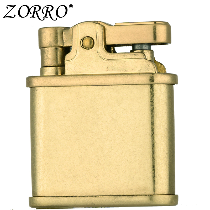 佐罗铜煤油打火机按压一键点火个性复古老式创意定制刻字男女礼品