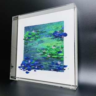 高档透明亚克力油画框版画立体作品展示盒工厂定制画框相框罩挂墙
