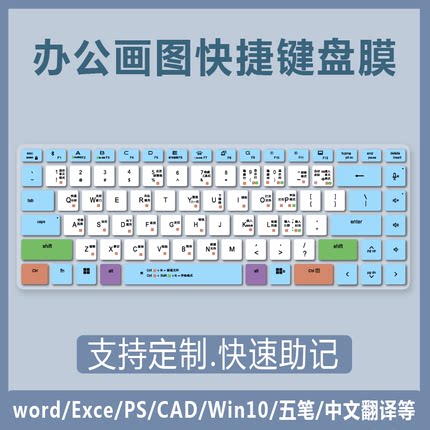 适用外星人X17 R1游戏本电脑键盘膜小鹤微软搜狗双拼小写中文翻译