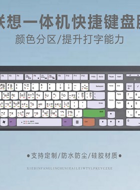 适用联想B545 B340 D215 D210台式电脑办公WPS快捷键盘膜助记翻译