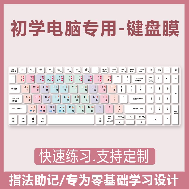 适用戴尔灵越5000fit 5590电脑成就7501键盘膜5501笔记本汉字拼音