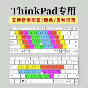 适用ThinkPad T14p笔记本电脑gen2键盘膜中文拼音汉字语言翻译贴