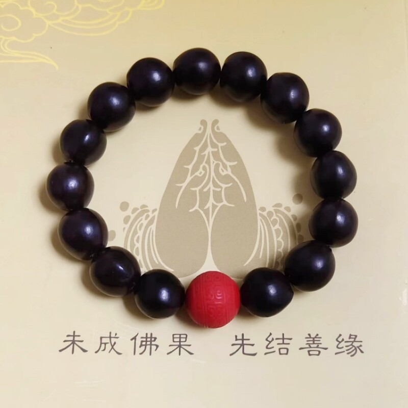 寺院结缘佛珠天然野生无患子佛珠鬼见愁手串木患子男女单圈手串珠