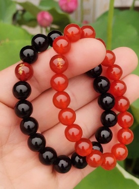 送女友礼物本命年红玛瑙转运珠