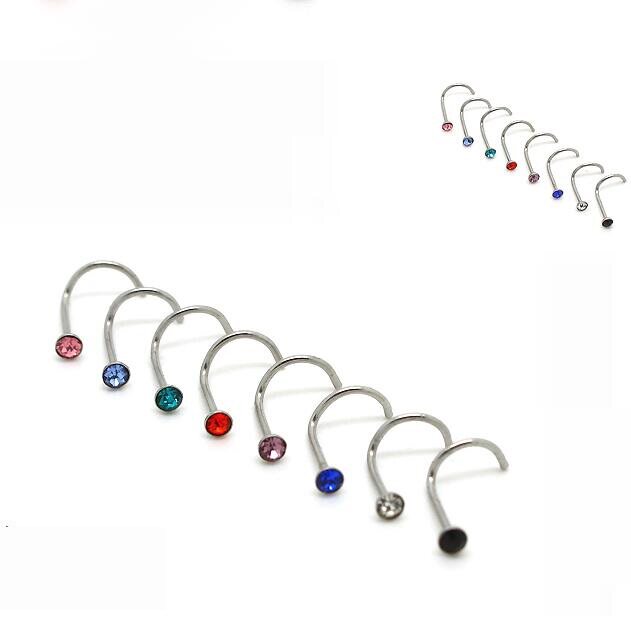 Heat Wave Jewelry 316 Bend angle Rhinestone Nose nail Bihuan Puncture jewelry body piercingin the Accessories/Fashion Jewelry, Other Jewelry  category - from Buy2taobao.com to provide professional Taobao agent buy service