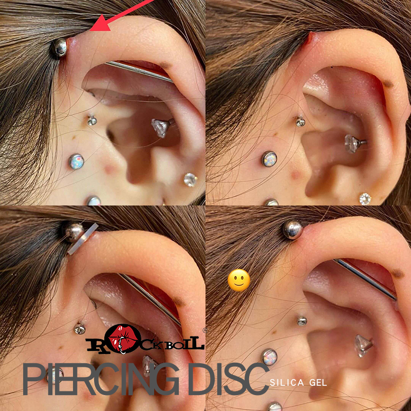 防增生硅胶小飞碟耳钉热波食品级