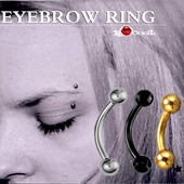 热波穿刺饰品男女基本款 钛钢眉钉鼻梁钉眉环手指钉穿孔系带钉眉钉