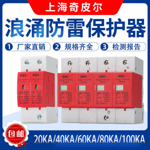 上海奇皮尔GBL浪涌保护器2P/4P 20KA40KA60KA80KA100KA电源防雷器
