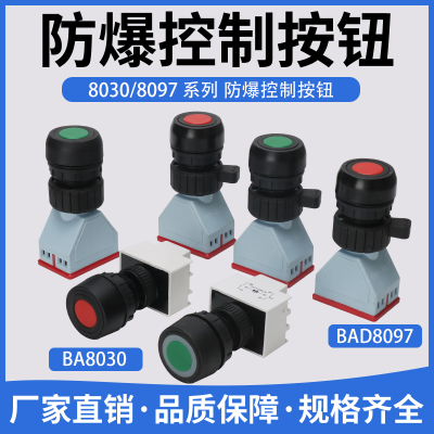 防爆控制按钮BA8030/BAD8097/YH8095防腐开关开孔30MM带灯自复位