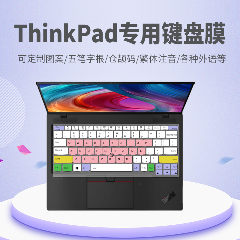 适用ThinkPad X395笔记本电脑键盘膜13.3英寸按键凹凸防水套透明-封面