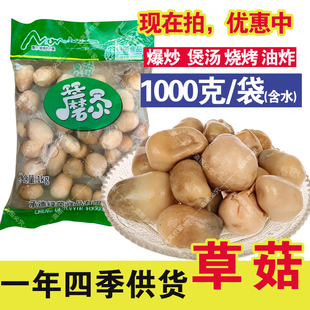 2斤草菇袋装非新鲜草菇罐头兰花菇食用菌凉拌爆炒煲汤商用家用