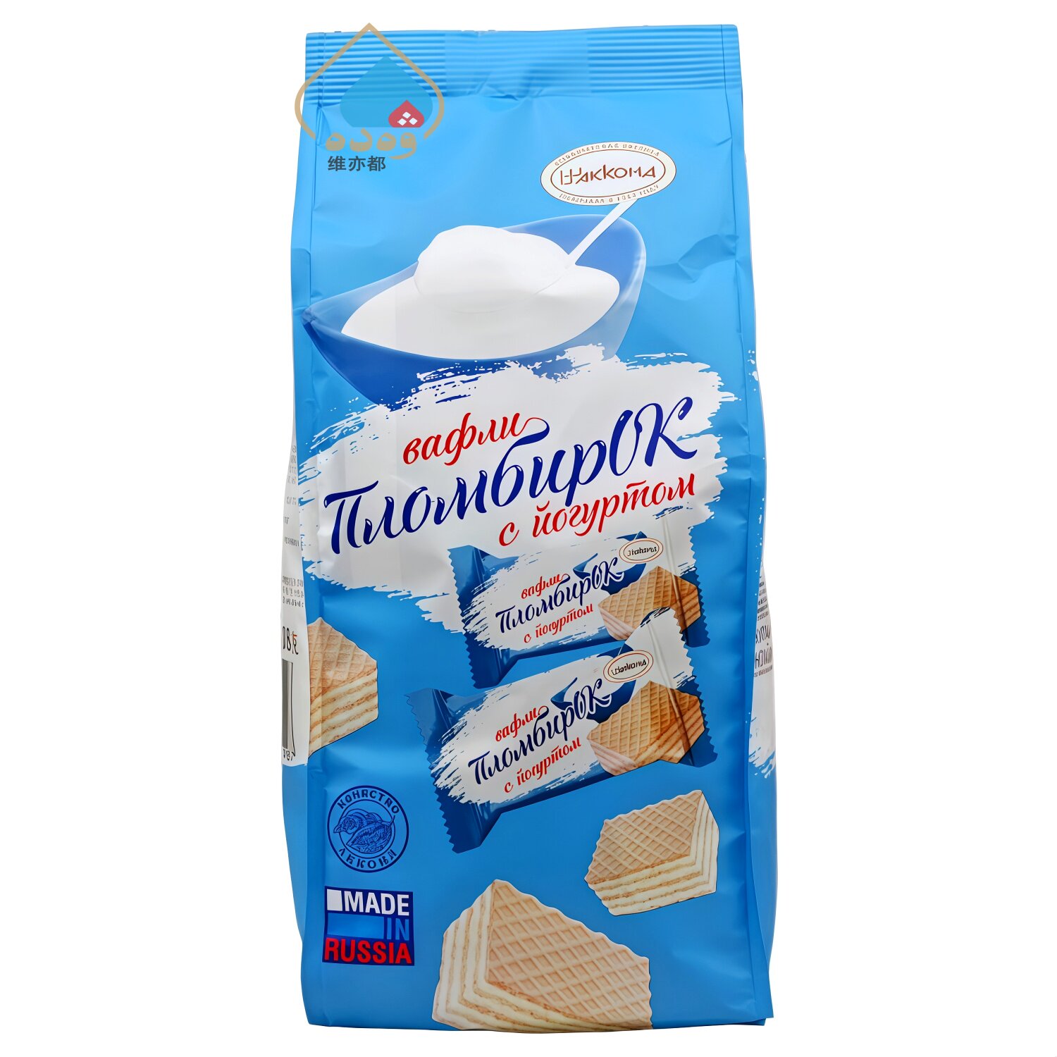阿孔特酸奶味威化饼干408g独立包装休闲食品俄罗斯进口下午茶点心