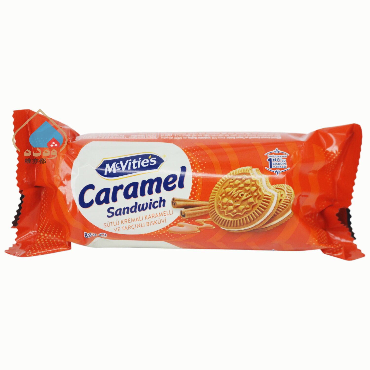 McVitie's麦维他牌焦糖肉桂味奶油饼干88g袋装土耳其进口休闲零食
