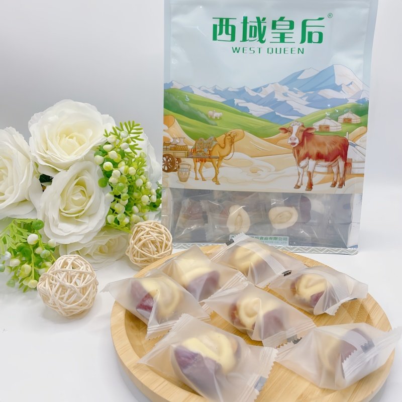 新疆西域皇后腰果泡芙枣500g袋装枣类休闲零食红枣腰果棉花糖新品
