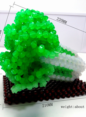 精品串珠招财玉白菜成品摆件亚克力水晶手工创意送祝福玉白菜饰品