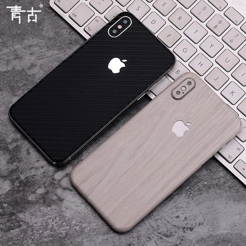 iPhoneXÊÖ»úÈ«ÉíÌùÖ½Ä¾ÎÆ¸ÄÉ«±³Ä¤³¬±¡Ì¼Ï˱³ÌùÆ»¹ûXÆ¤ÎÆ±£»¤²ÊĤ