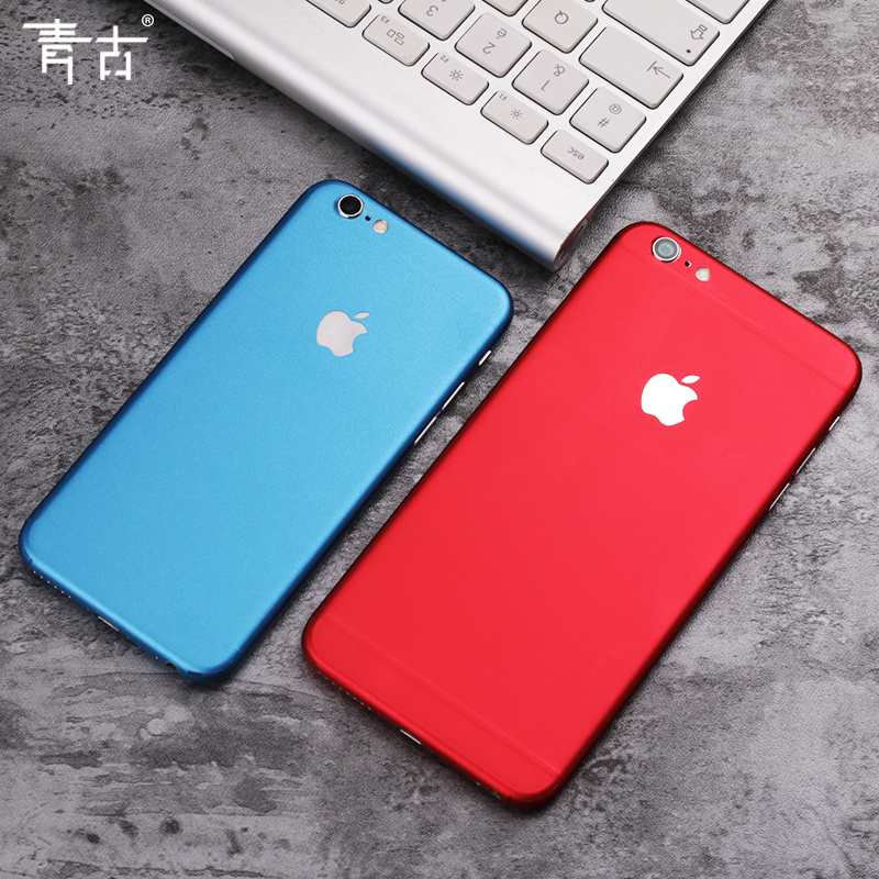 Çà¹Å iPhone7ÊÖ»úÌùֽƻ¹û8³¬±¡±ùĤ7P¸ÄÉ«²ÊĤiPhone X±£»¤±³Ìù