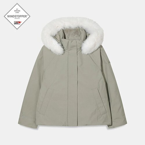 NEPA韩国代购直邮26冬女士户外GTX款防风保暖毛领连帽鹅绒羽绒服