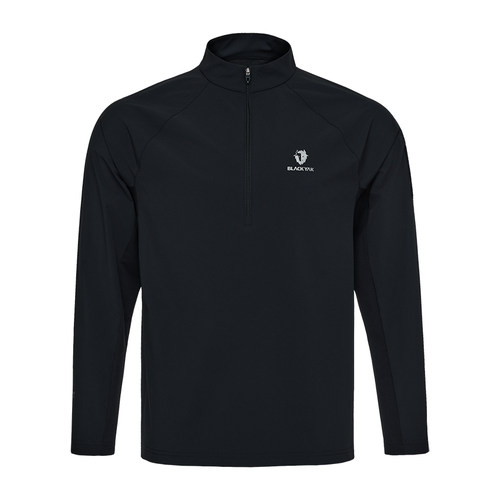 BLACKYAK/布来亚克韩国代购26秋男士户外简约半拉链立领长袖T恤