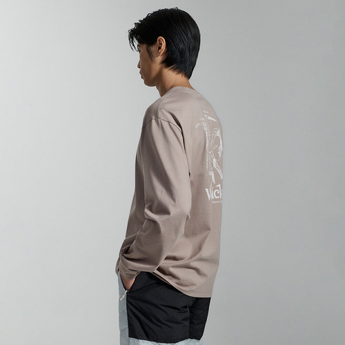 BLACKYAK/布来亚克韩国代购26秋男女通用户外棉质印花圆领长袖T恤