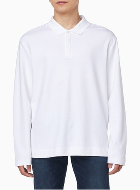 CK JEANS韩国代购直邮25秋男休闲百搭棉质长袖T恤POLO衫4LD233G