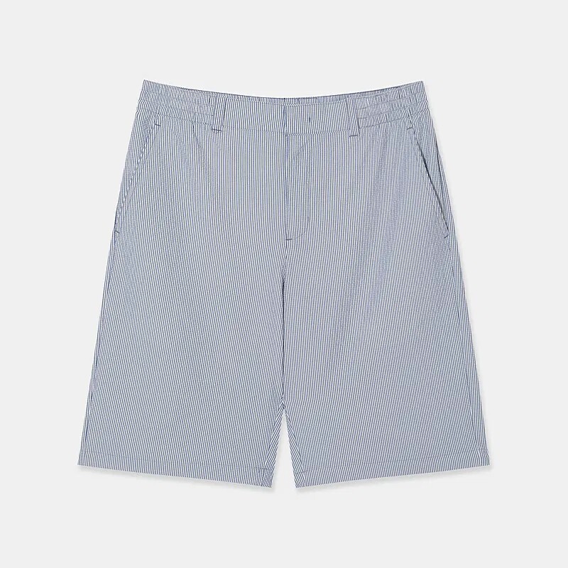 NEPA韩国代购直邮26夏户外男女通用竖条纹肌理感舒适直筒休闲短裤图片