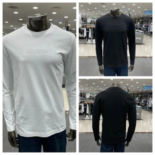 JEANS韩国代购 长袖 直邮 款 T恤4RD868G 25秋男圆领内搭基础经典