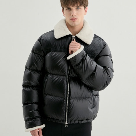 GUESS/盖尔斯 韩国代购直邮25冬男女拼色保暖鸭绒羽绒服MP4W5891