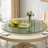 餐桌转盘玻璃圆形客厅家用大圆餐桌专用转盘饭店圆桌玻璃转盘
