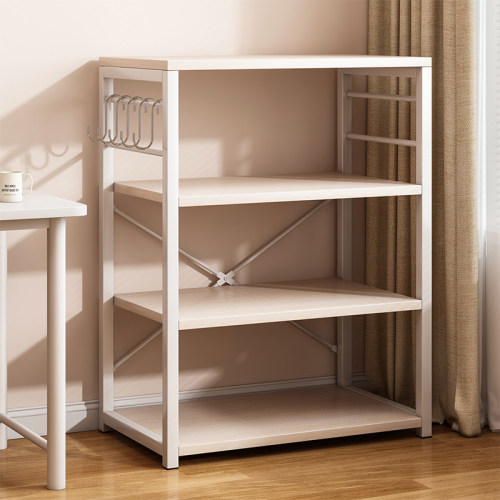 置物架落地书架一体靠墙杂物柜简易柜子分层架书桌面旁收纳展示架