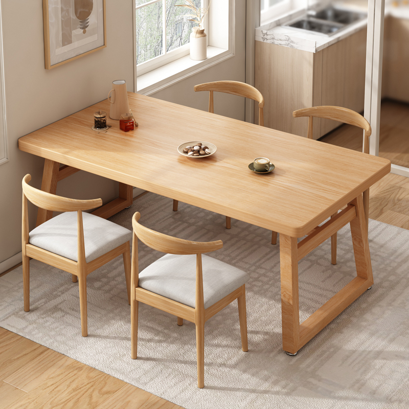 快餐店桌椅餐桌商用餐饮桌子小吃店烧烤店食堂一桌四椅餐桌椅组合