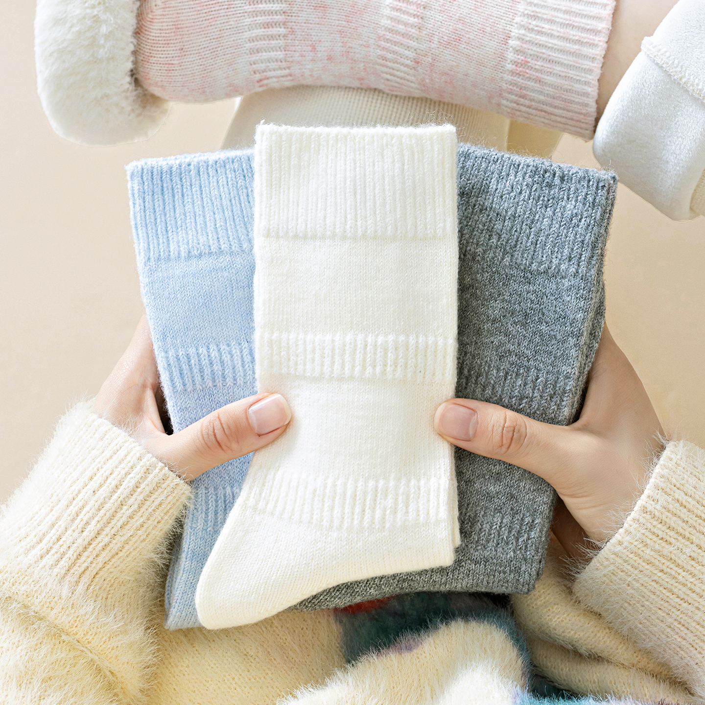 【巨保暖不臃肿加厚袜】加绒加厚