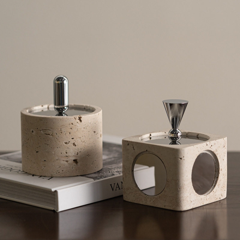 中古风创意天然洞石香薰扩香器民宿客厅茶几餐桌装饰品场景搭配,家居饰品,香薰摆件,淘宝优惠券,粉丝福利购,淘宝优惠卷