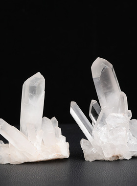 天然白水晶晶簇摆件装饰品