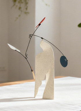 北欧抽象飞鸟平衡储物摆件