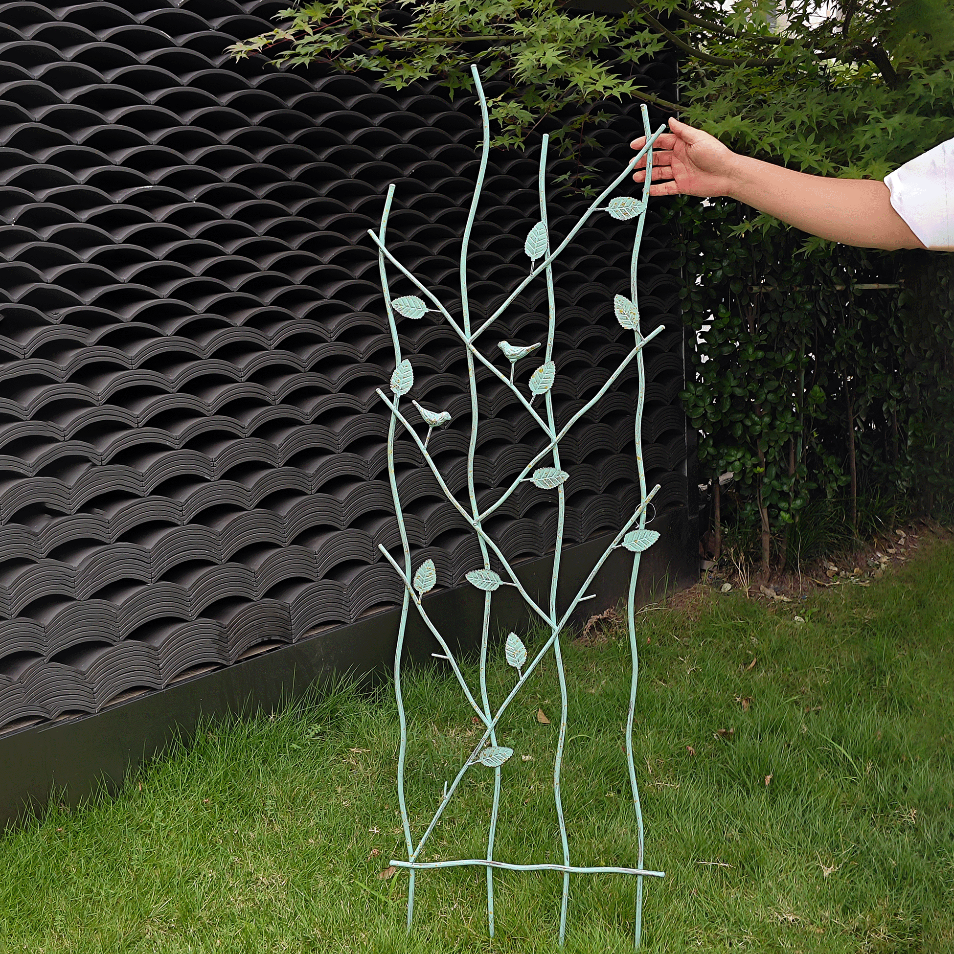 欧式做旧铁线莲爬藤架绿植户外