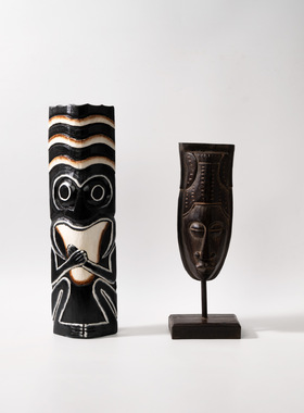 中古风面具树脂雕摆件设计师美学