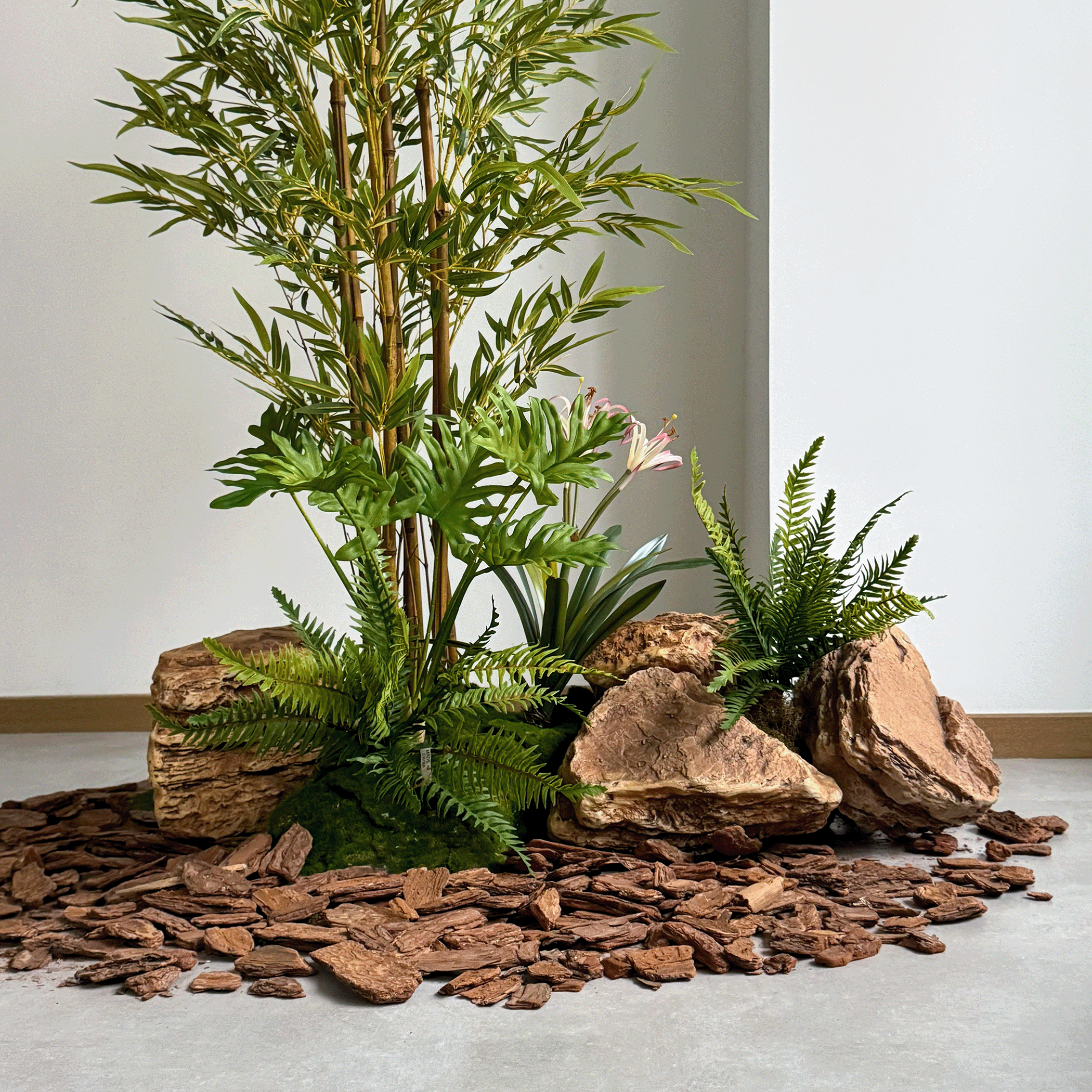 玻璃钢仿真千层石户外庭院造景