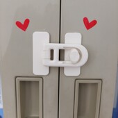 柜门锁窗户锁柜子纱窗固定卡扣厨房玻璃门锁免打孔防开推拉移门锁