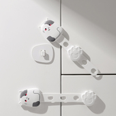 锁扣搭扣塑料防儿童开窗户抽屉门栓闩简易粘贴门扣锁门神器免打孔