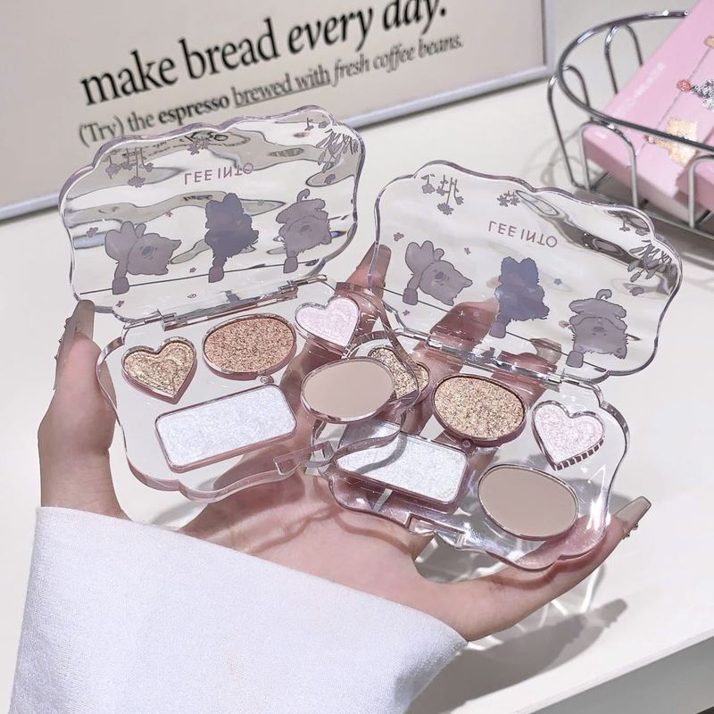 LEEINTO汪偶限定五色眼影盘平价网红推荐软糯日常过度学生舞台