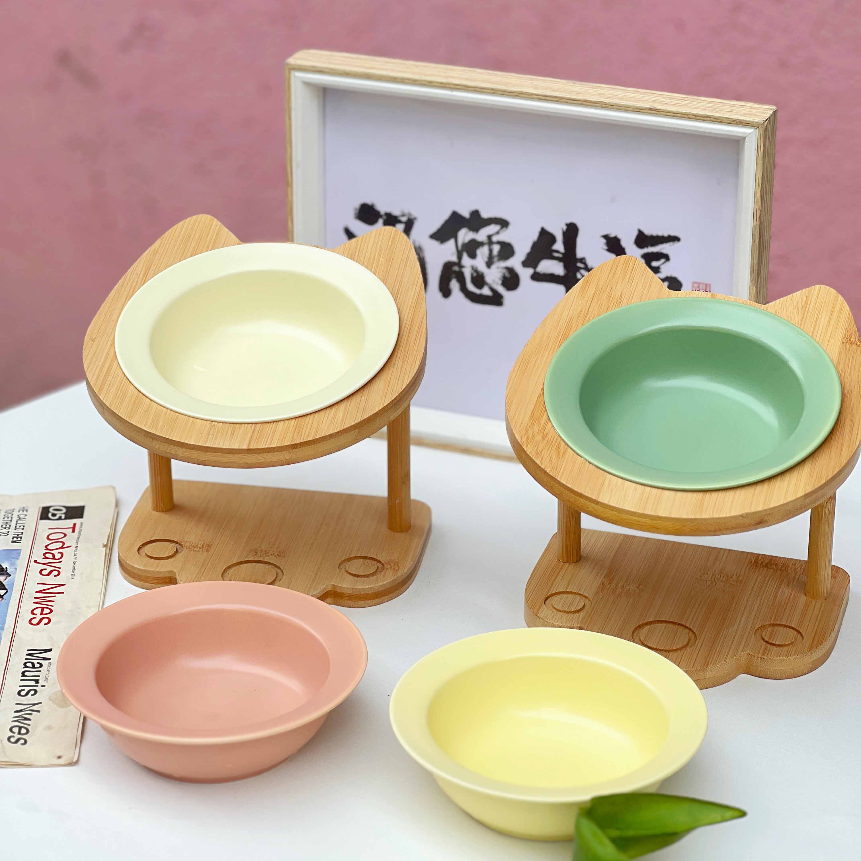 创意猫碗陶瓷带增高架宠物飞碟碗猫咪食盆高脚碗狗盆狗狗水碗粮碗
