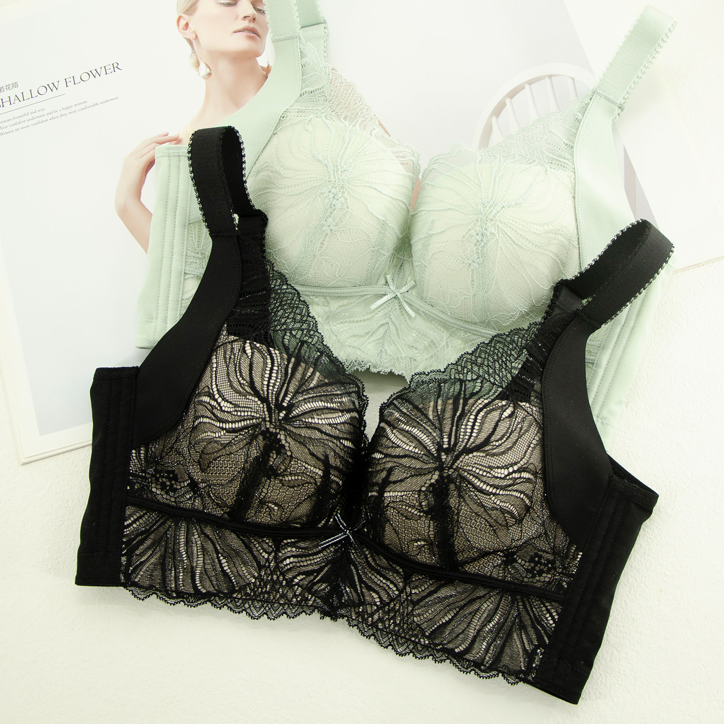 梵歌佰棠文胸F42571小胸模杯聚拢上托收副乳五排扣调整型内衣女