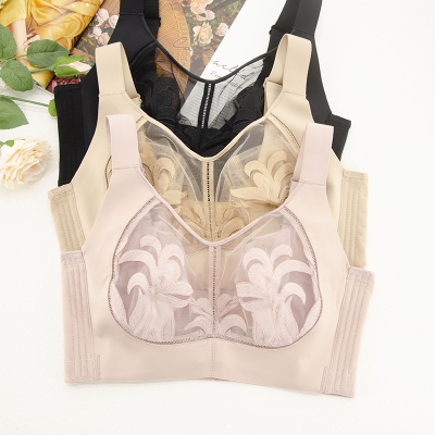 菲塑超薄款大胸显小秒瘦内衣067上托防下垂收副乳调整型文胸
