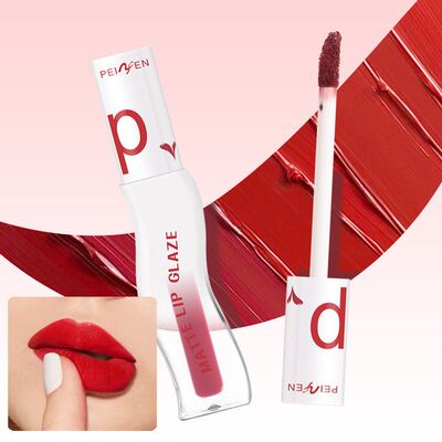 跨境专供爆款PEINIFEN6色哑光唇釉 滋润防水上色不沾杯Lip Gloss