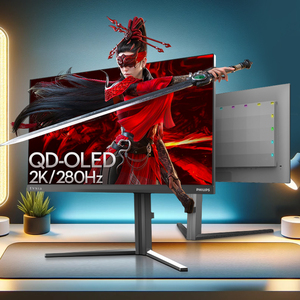 飞利浦EVNIA弈威QD-OLED显示器27英寸2K280Hz屏幕台式27M2N6500P