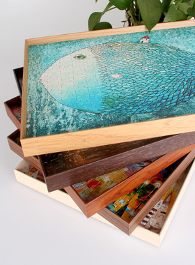 铝合金窄边拼图框1000件相框500件相框安装定制50×75木纹相框