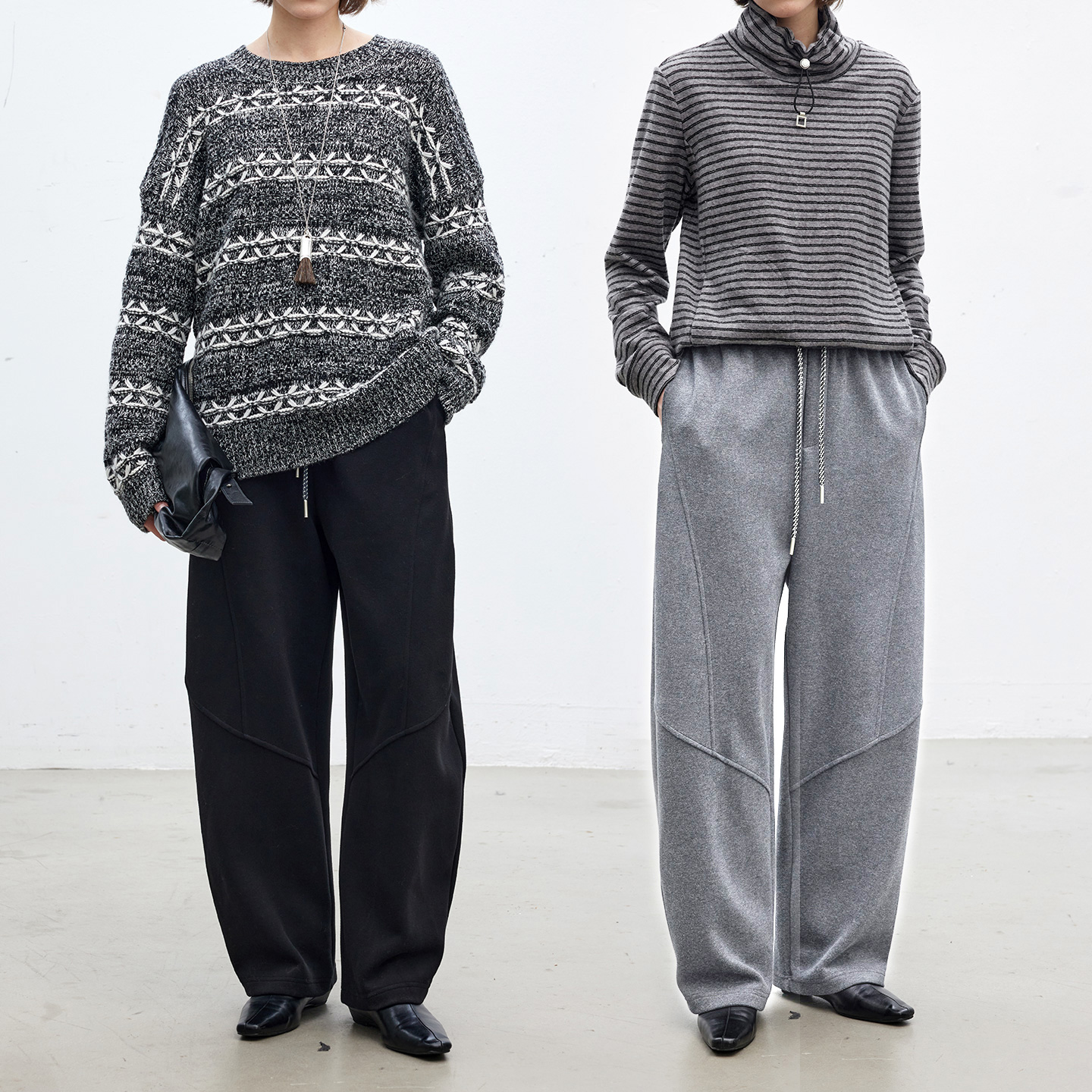 小弯刀型可通勤版卫裤