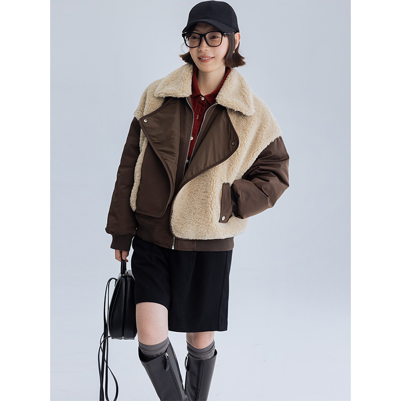 多着假两件3M新雪丽棉夹克棉服