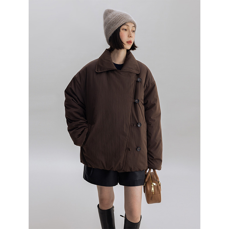 多着新雪丽棉填充极简面包棉服
